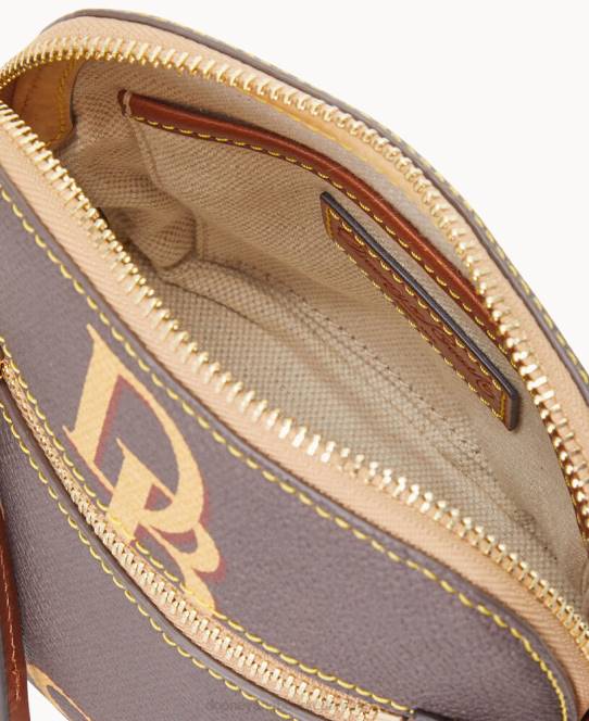 Dooney & Bourke monogram mini kuppel crossbody JV0J2452 poser brun tmoro