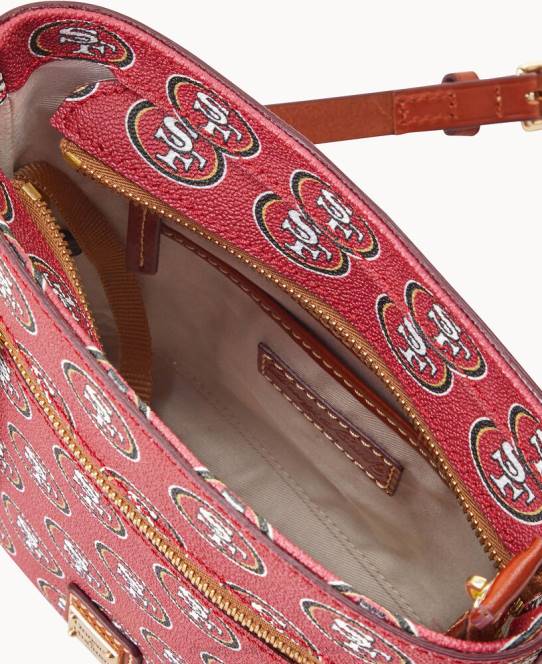 Dooney & Bourke nfl 49ers lille crossbody med lynlås JV0J1752 poser 49ers