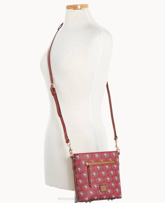 Dooney & Bourke nfl 49ers lille crossbody med lynlås JV0J1752 poser 49ers