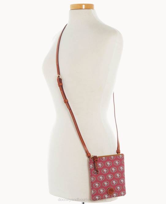 Dooney & Bourke nfl 49ers lille nord syd top zip crossbody JV0J2792 poser 49ers