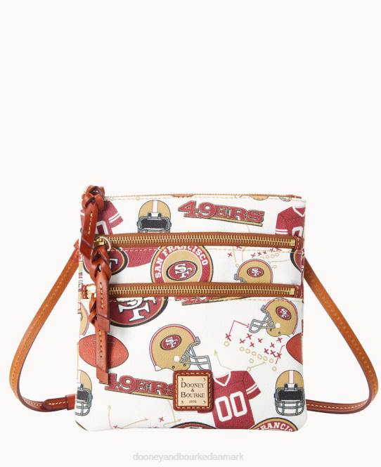Dooney & Bourke nfl 49ers n s tredobbelt lynlås crossbody JV0J1689 poser 49ers