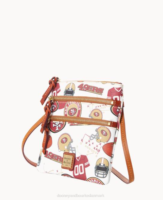 Dooney & Bourke nfl 49ers n s tredobbelt lynlås crossbody JV0J1689 poser 49ers