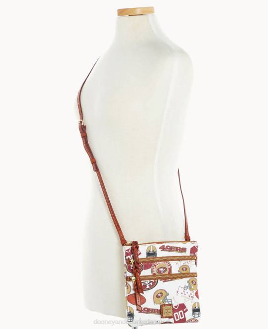 Dooney & Bourke nfl 49ers n s tredobbelt lynlås crossbody JV0J1689 poser 49ers