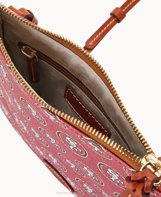 Dooney & Bourke nfl 49ers nord syd top zip crossbody JV0J2717 poser 49ers