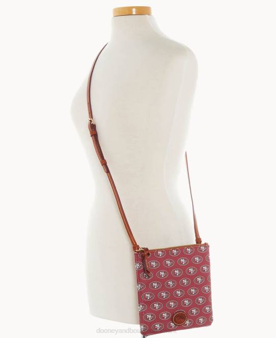 Dooney & Bourke nfl 49ers nord syd top zip crossbody JV0J2717 poser 49ers