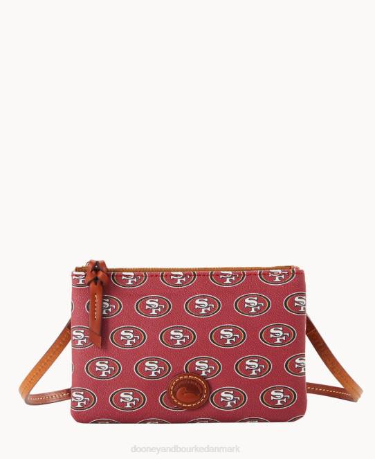 Dooney & Bourke nfl 49ers top crossbody med lynlås JV0J2726 poser 49ers