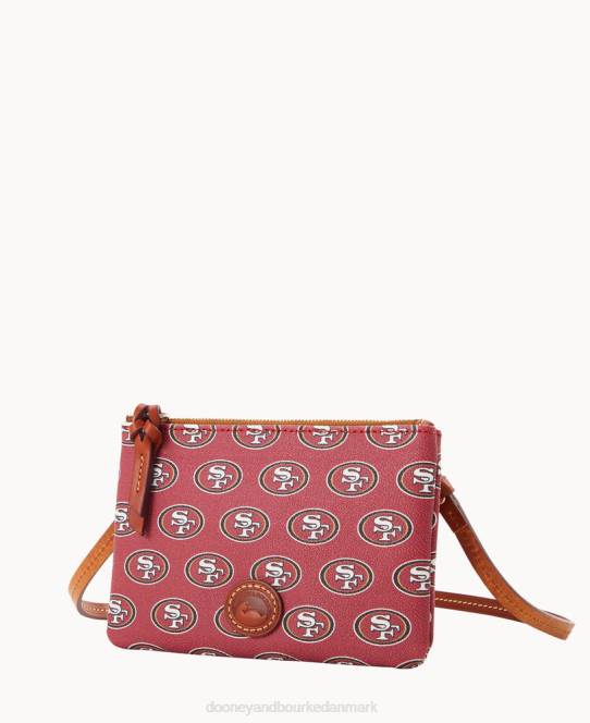 Dooney & Bourke nfl 49ers top crossbody med lynlås JV0J2726 poser 49ers