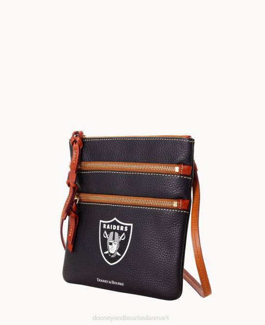 Dooney & Bourke nfl crossbody med tredobbelt lynlås JV0J1722 poser raiders