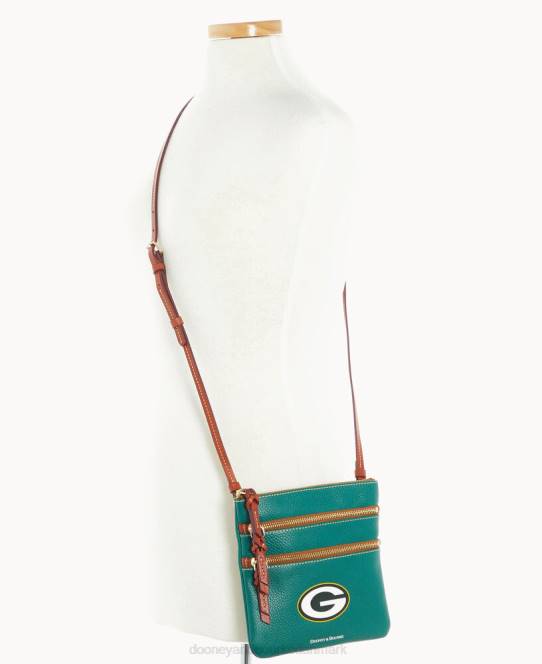 Dooney & Bourke nfl crossbody med tredobbelt lynlås JV0J1726 poser pakkerier