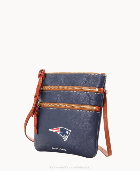 Dooney & Bourke nfl crossbody med tredobbelt lynlås JV0J1737 poser patrioter