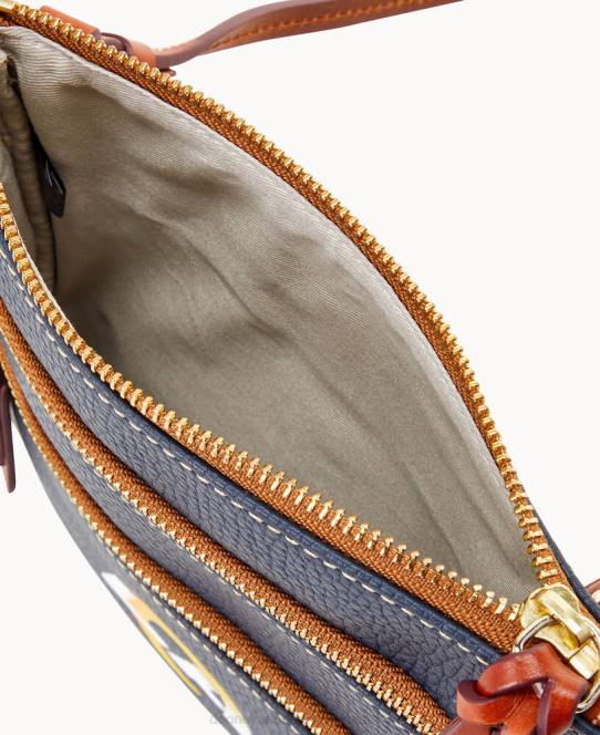 Dooney & Bourke nfl crossbody med tredobbelt lynlås JV0J1744 poser væddere