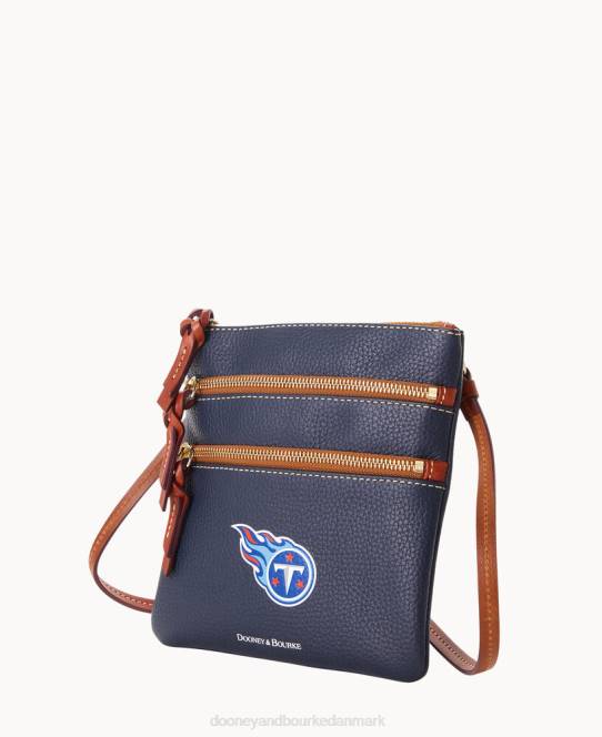 Dooney & Bourke nfl crossbody med tredobbelt lynlås JV0J1764 poser titaner