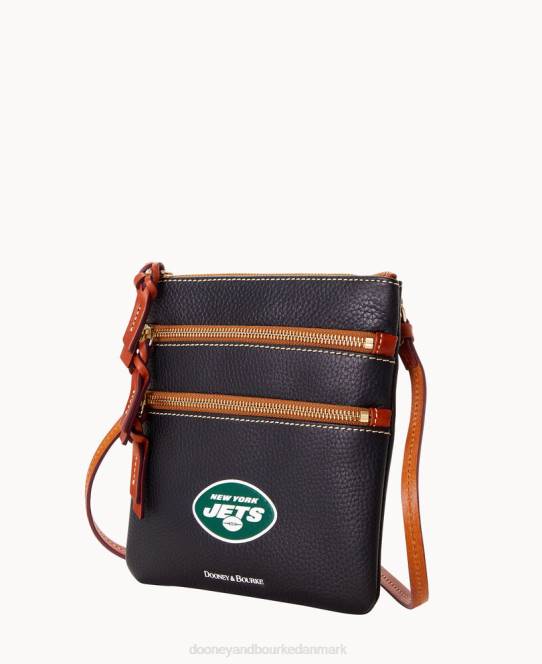 Dooney & Bourke nfl crossbody med tredobbelt lynlås JV0J1933 poser jetfly