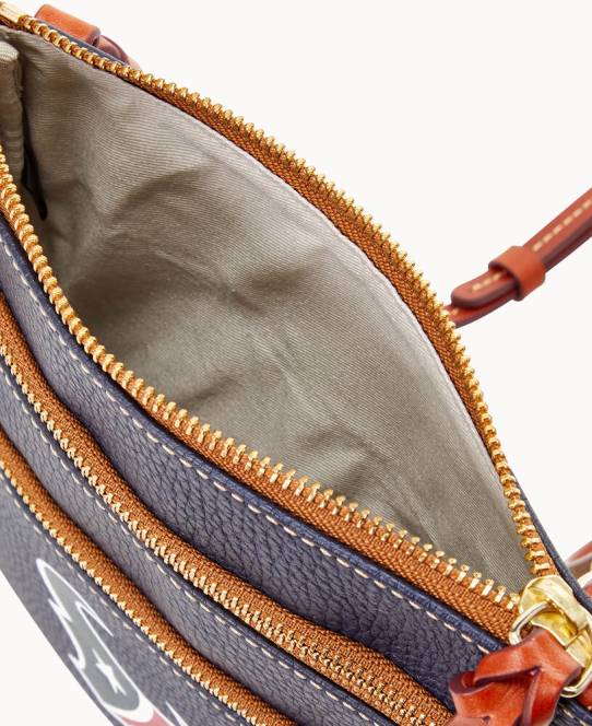 Dooney & Bourke nfl crossbody med tredobbelt lynlås JV0J1938 poser texanere