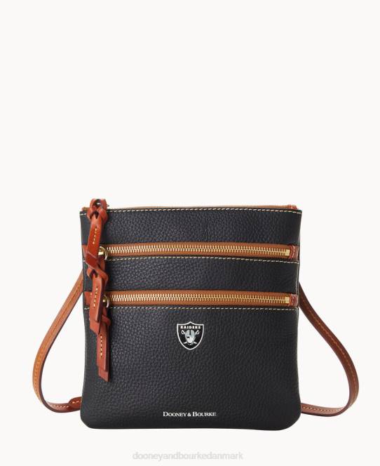 Dooney & Bourke nfl crossbody med tredobbelt lynlås JV0J2036 poser raiders