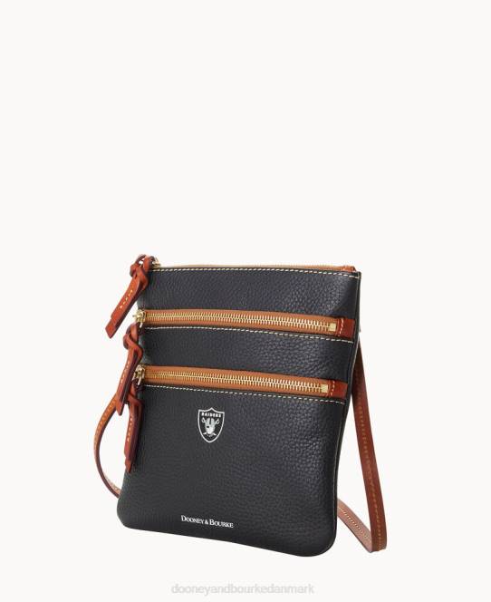 Dooney & Bourke nfl crossbody med tredobbelt lynlås JV0J2036 poser raiders
