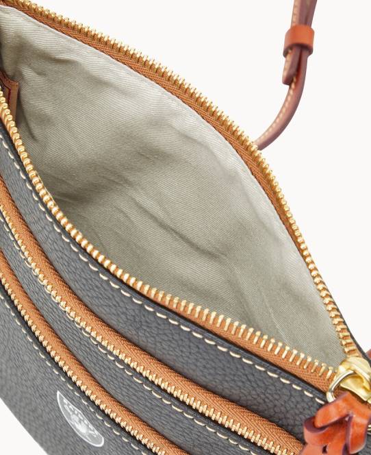 Dooney & Bourke nfl crossbody med tredobbelt lynlås JV0J2036 poser raiders