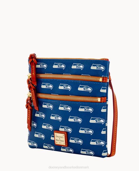 Dooney & Bourke nfl crossbody med tredobbelt lynlås JV0J2394 poser havhøge