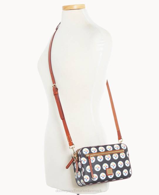 Dooney & Bourke nfl kamera lynlås crossbody JV0J2230 poser stålere