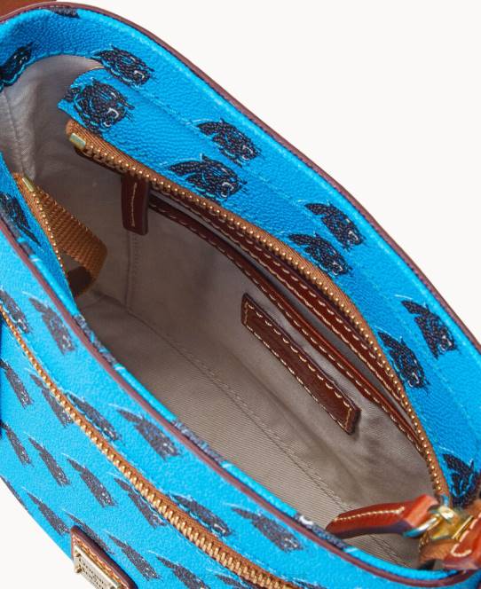 Dooney & Bourke nfl lille crossbody med lynlås JV0J1724 poser pantere
