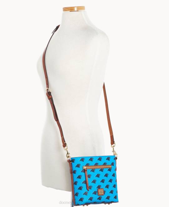 Dooney & Bourke nfl lille crossbody med lynlås JV0J1724 poser pantere