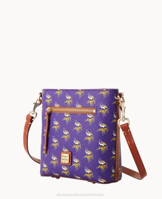 Dooney & Bourke nfl lille crossbody med lynlås JV0J1727 poser vikinger