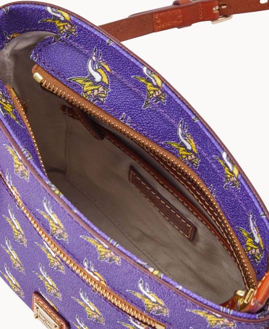 Dooney & Bourke nfl lille crossbody med lynlås JV0J1727 poser vikinger