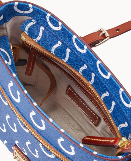 Dooney & Bourke nfl lille crossbody med lynlås JV0J1755 poser hingsteføl