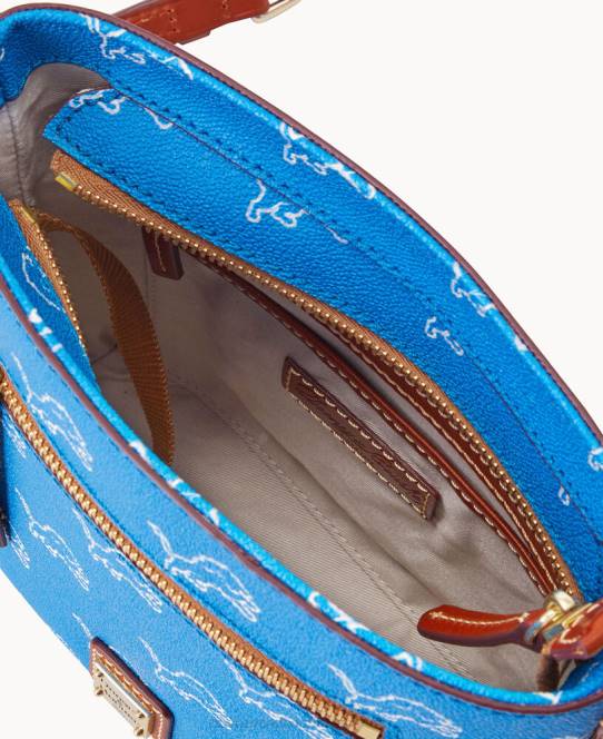 Dooney & Bourke nfl lille crossbody med lynlås JV0J1758 poser løver