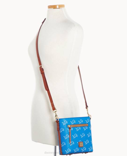 Dooney & Bourke nfl lille crossbody med lynlås JV0J1758 poser løver
