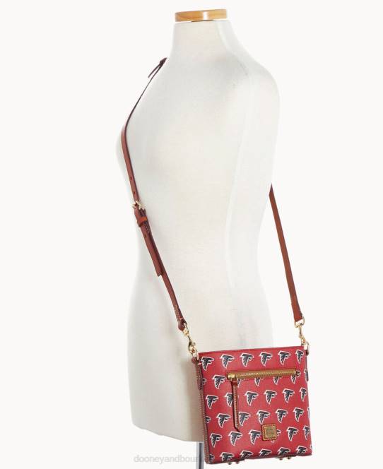 Dooney & Bourke nfl lille crossbody med lynlås JV0J1963 poser falke