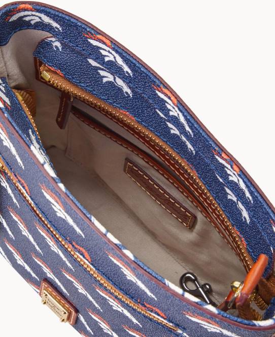 Dooney & Bourke nfl lille crossbody med lynlås JV0J1967 poser broncos