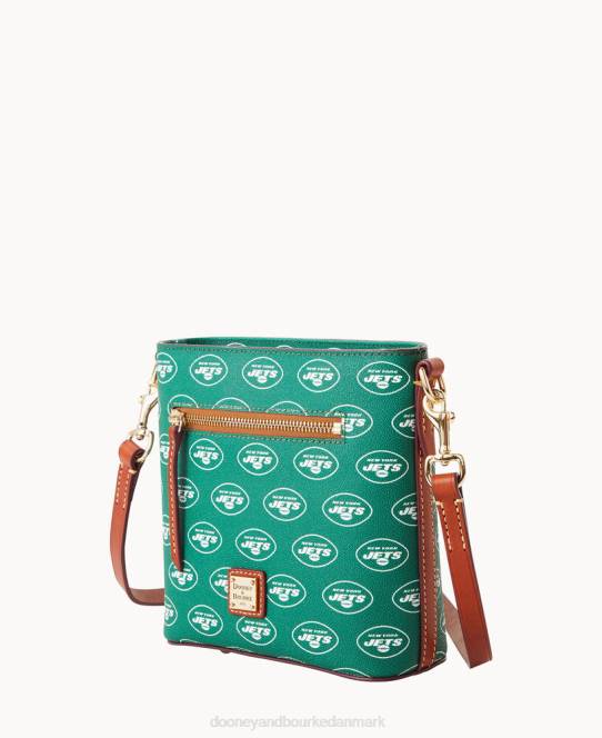 Dooney & Bourke nfl lille crossbody med lynlås JV0J1987 poser jetfly