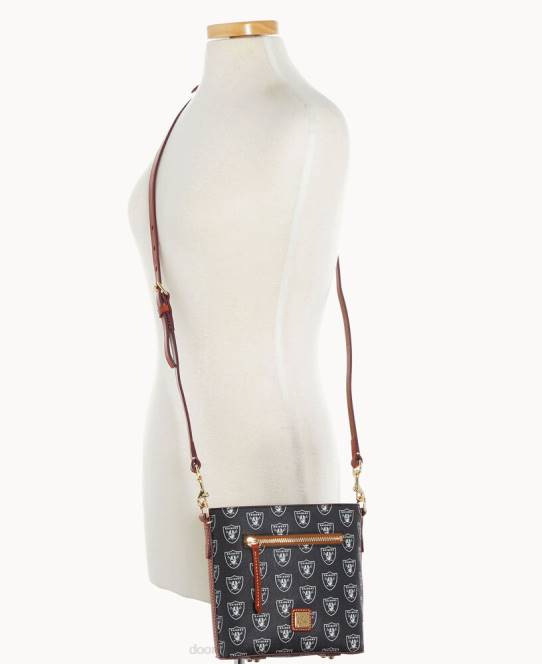 Dooney & Bourke nfl lille crossbody med lynlås JV0J1995 poser raiders