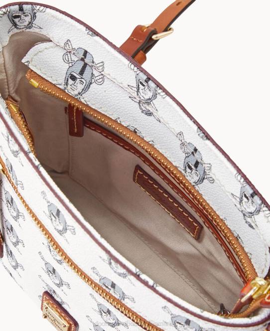 Dooney & Bourke nfl lille crossbody med lynlås JV0J1996 poser raiders