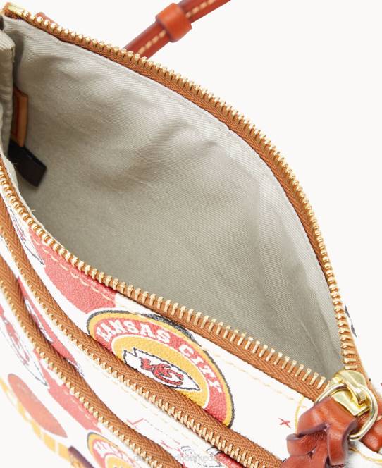Dooney & Bourke nfl n s tredobbelt lynlås crossbody JV0J1703 poser høvdinge