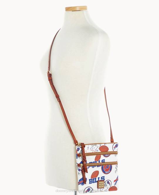 Dooney & Bourke nfl n s tredobbelt lynlås crossbody JV0J1711 poser regninger