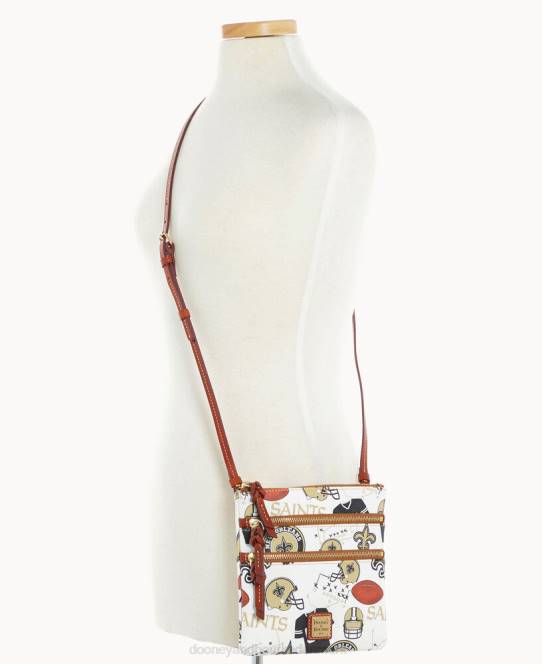 Dooney & Bourke nfl n s tredobbelt lynlås crossbody JV0J1719 poser helgener