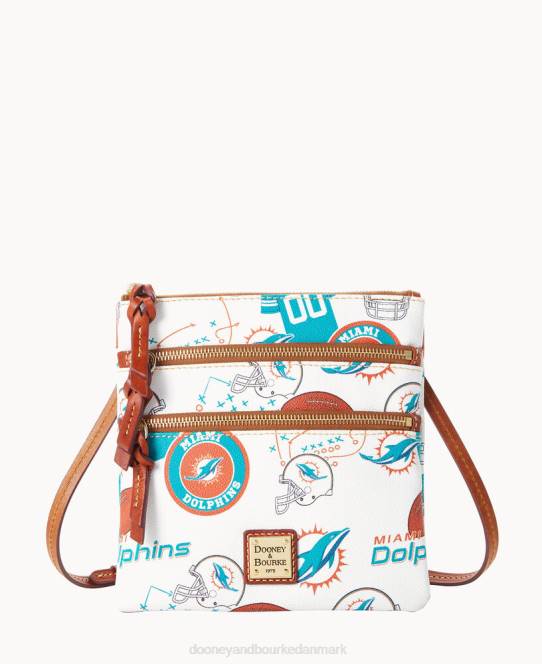 Dooney & Bourke nfl n s tredobbelt lynlås crossbody JV0J1753 poser delfiner