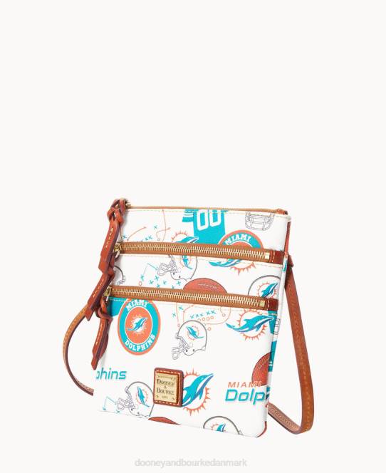 Dooney & Bourke nfl n s tredobbelt lynlås crossbody JV0J1753 poser delfiner