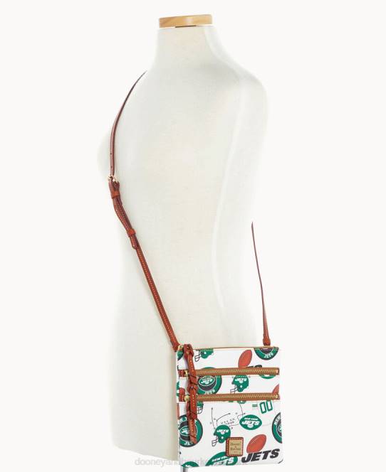 Dooney & Bourke nfl n s tredobbelt lynlås crossbody JV0J1763 poser jetfly