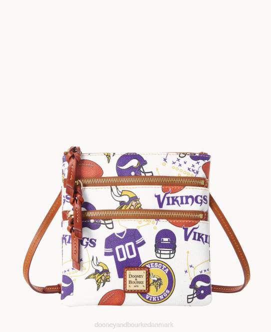 Dooney & Bourke nfl n s tredobbelt lynlås crossbody JV0J1766 poser vikinger