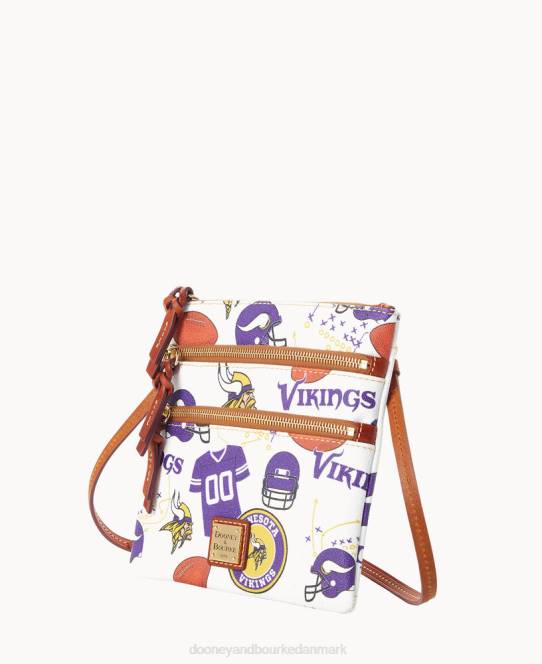 Dooney & Bourke nfl n s tredobbelt lynlås crossbody JV0J1766 poser vikinger