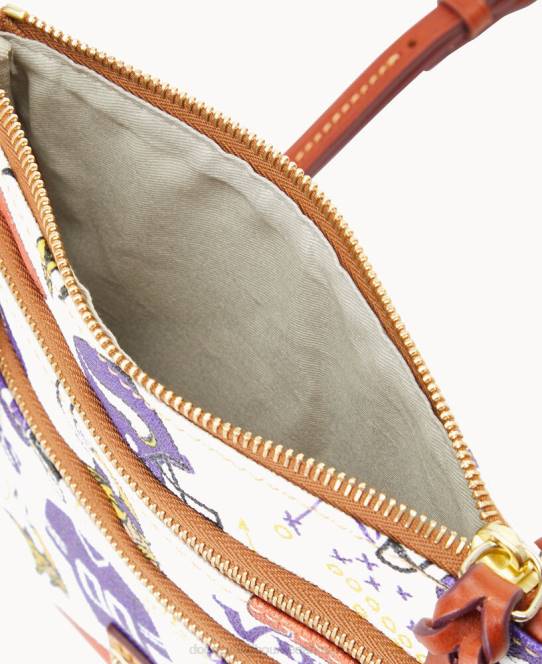 Dooney & Bourke nfl n s tredobbelt lynlås crossbody JV0J1766 poser vikinger