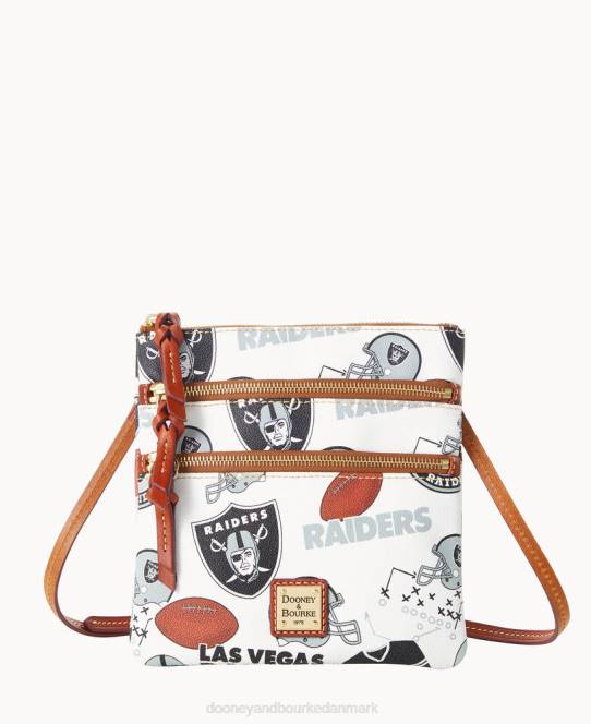 Dooney & Bourke nfl n s tredobbelt lynlås crossbody JV0J1768 poser raiders