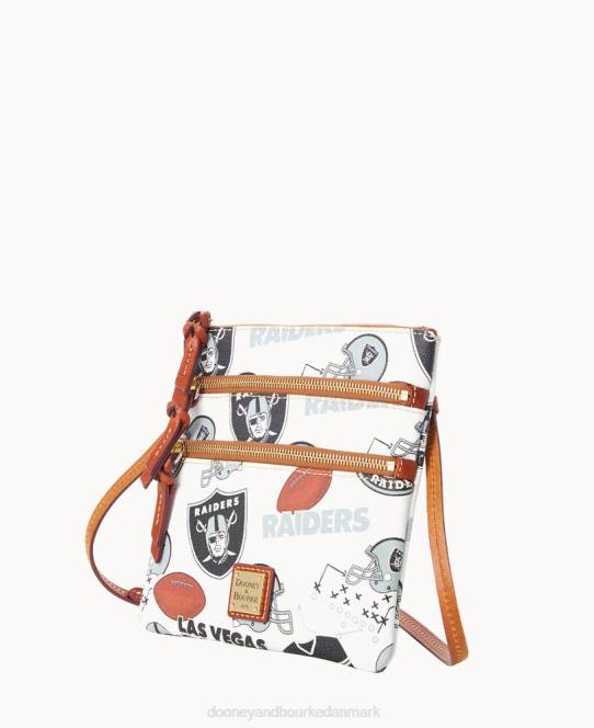 Dooney & Bourke nfl n s tredobbelt lynlås crossbody JV0J1768 poser raiders