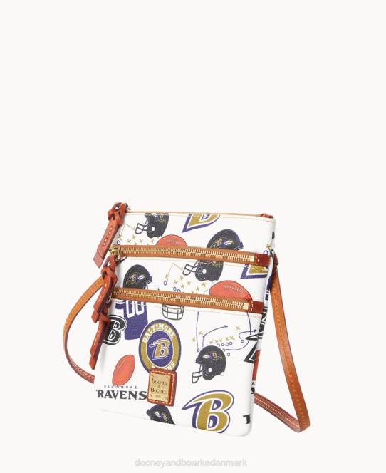 Dooney & Bourke nfl n s tredobbelt lynlås crossbody JV0J1926 poser ravne