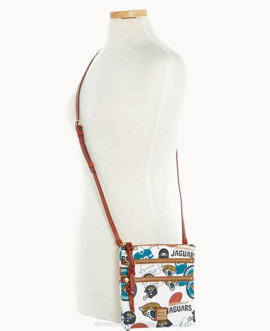 Dooney & Bourke nfl n s tredobbelt lynlås crossbody JV0J1930 poser jaguarer