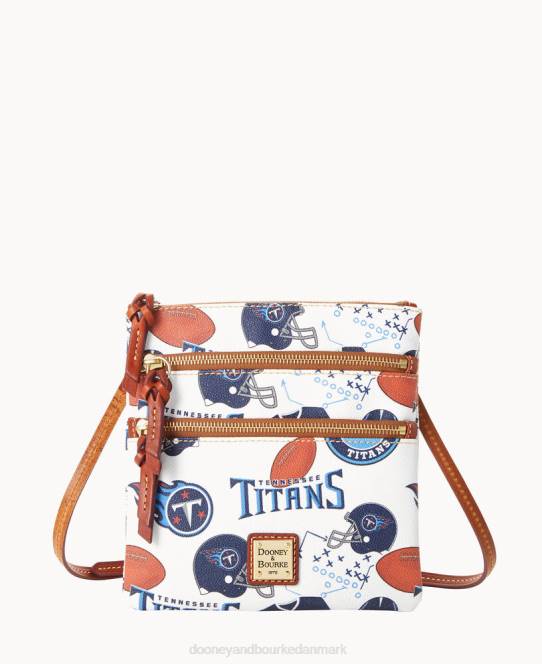 Dooney & Bourke nfl n s tredobbelt lynlås crossbody JV0J1932 poser titaner