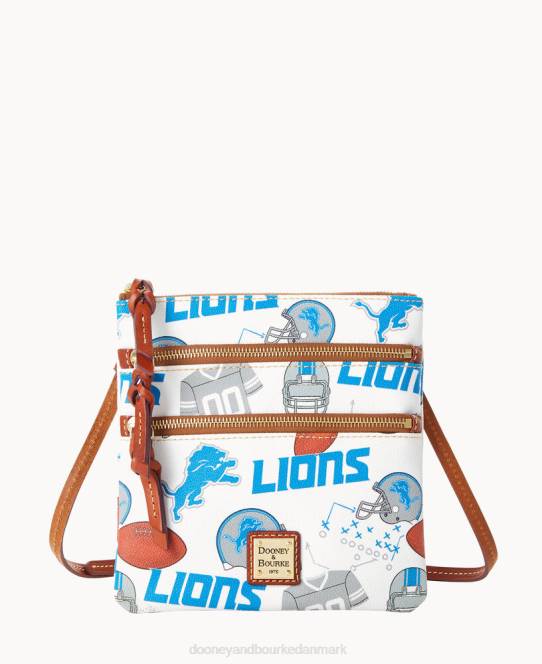 Dooney & Bourke nfl n s tredobbelt lynlås crossbody JV0J1946 poser løver